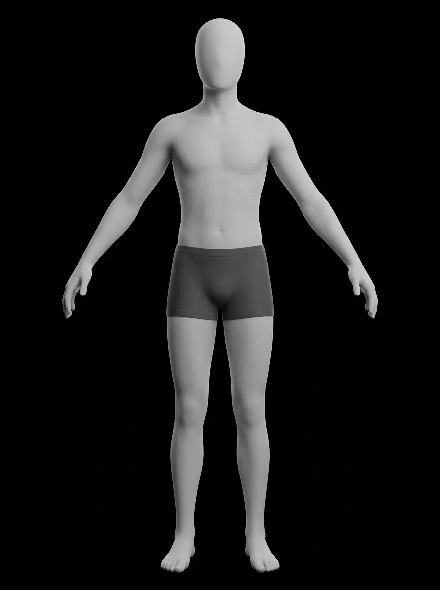 Anonymes 3D-Körpermodell